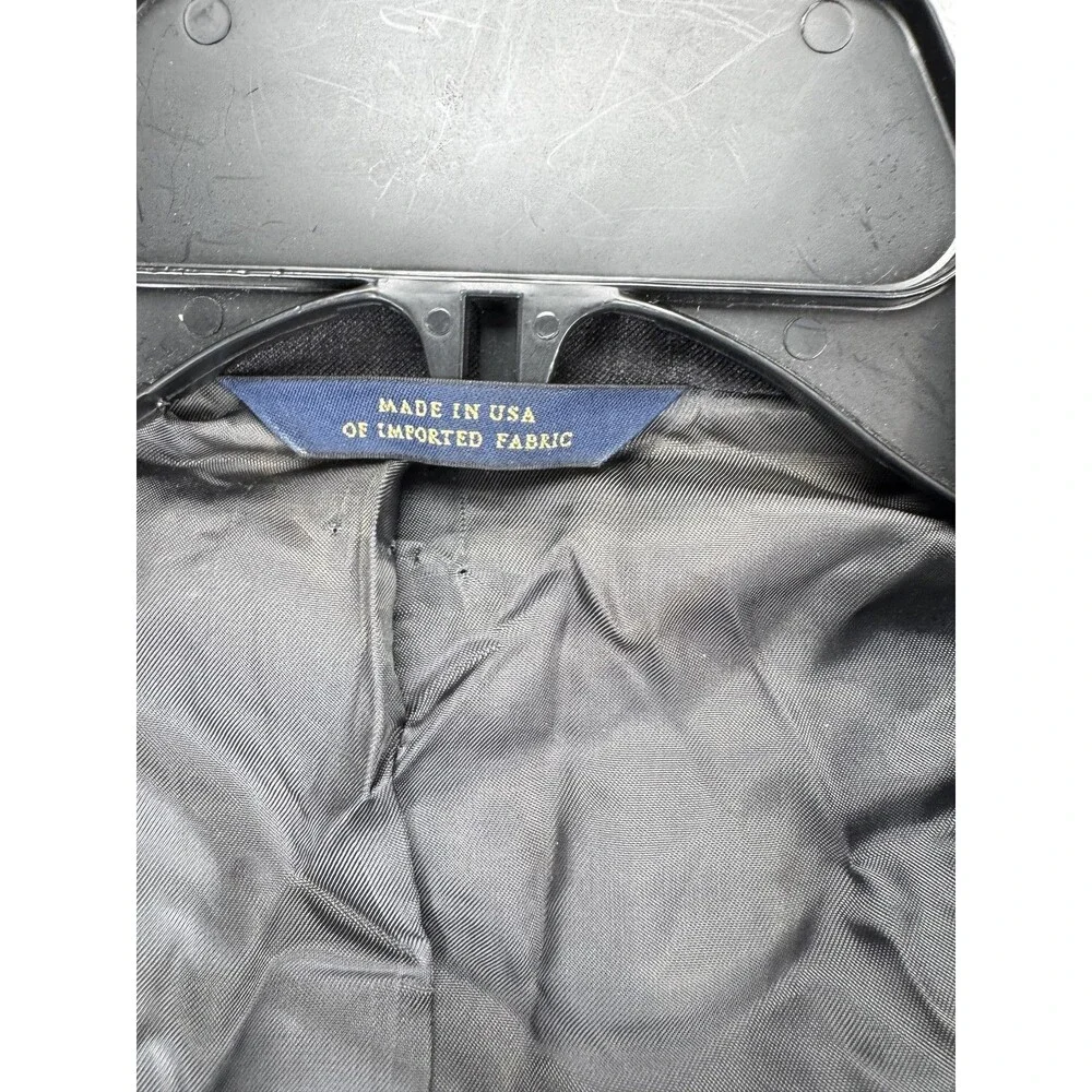 Brooks Brothers Mens Blazer Sport Coat 46LG Dark Gray Wool Made in USA